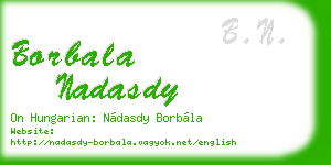 borbala nadasdy business card